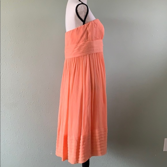 J. Crew silk Juliet dress 12 chiffon peach 97893 - Picture 2 of 8
